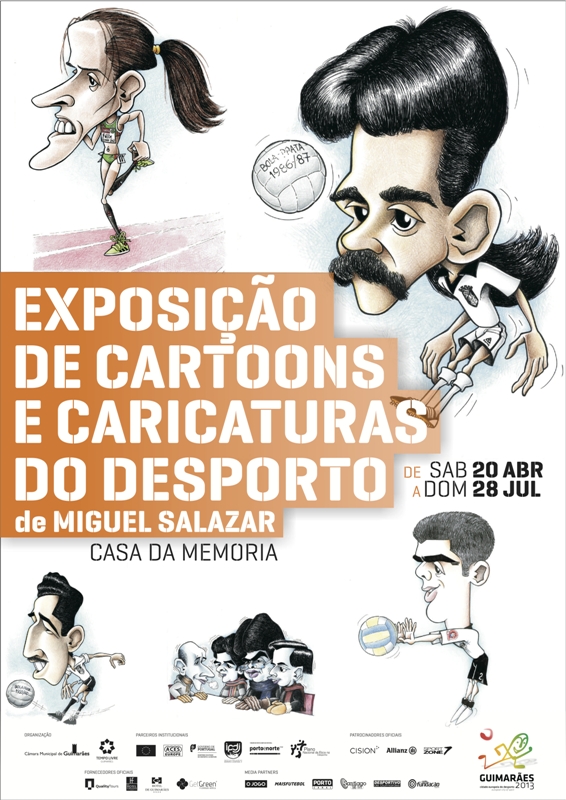 Exposição de Cartoons e Caricaturas do Desporto, por Miguel Salazar