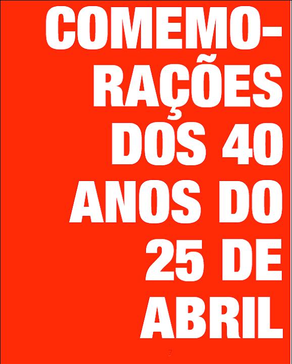 Comemorações dos 40 anos do 25 de abril