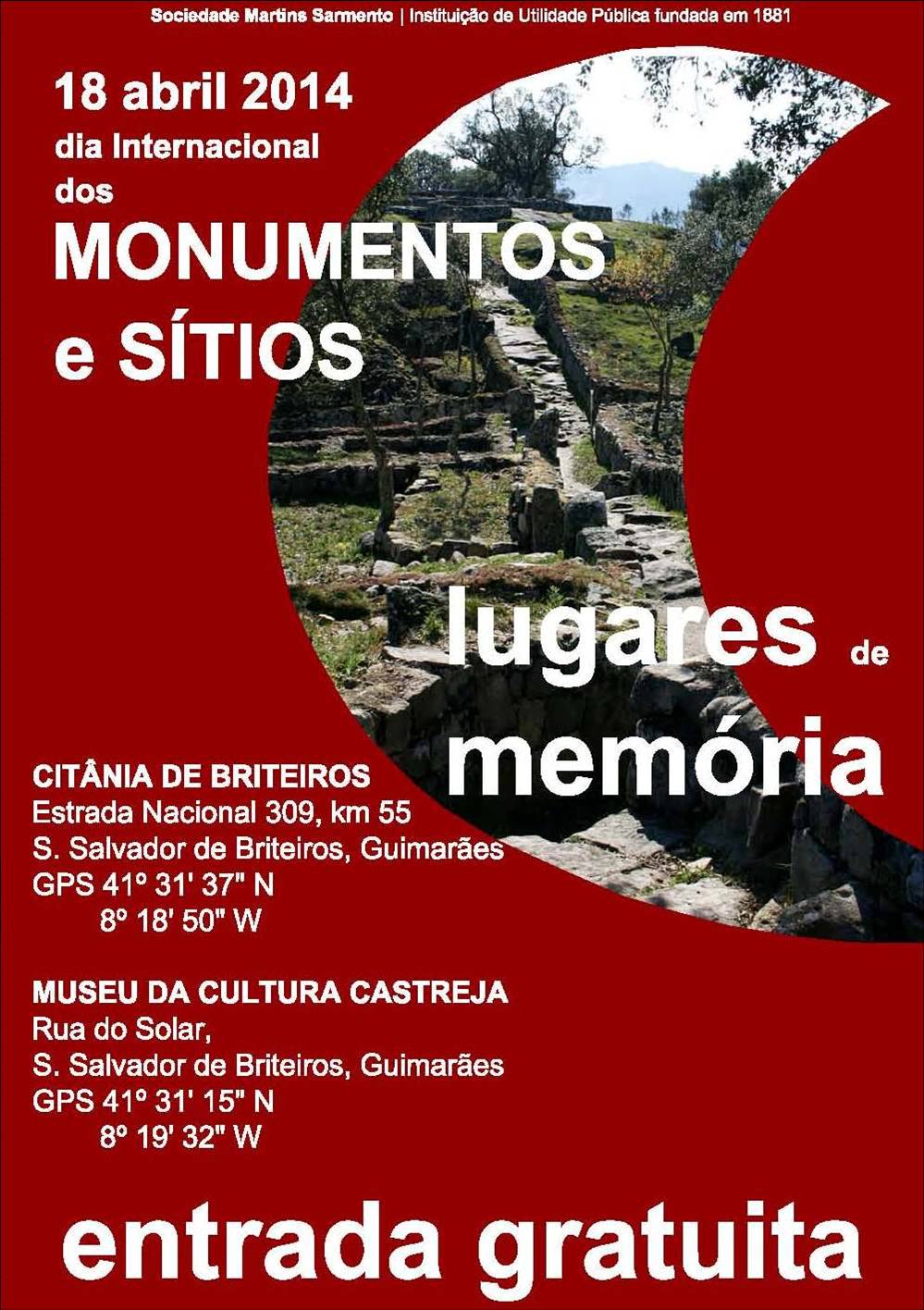 Dia Internacional dos Monumentos e Sítios - lugares de memória