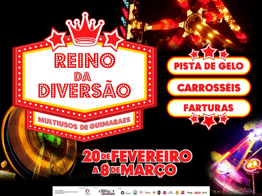 Reino da Diversão no Multiusos de Guimarães de 20 de fevereiro a 8 de março