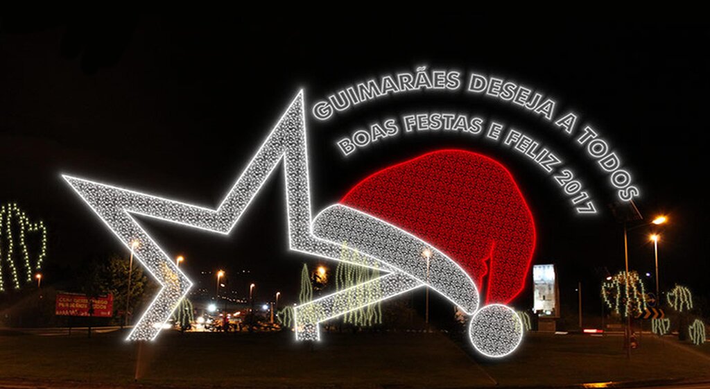 Ruas de Guimarães iluminadas com 1,5 milhões de LEDs neste Natal