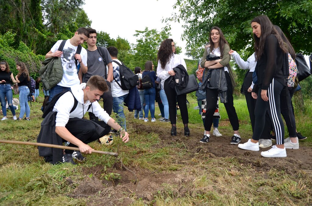 Alunos da Escola Francisco de Holanda plantaram 450 árvores no Parque da Cidade