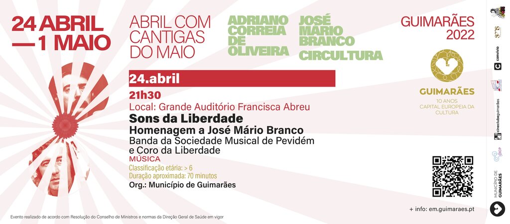 Concerto “Sons da Liberdade” em homenagem a José Mário Branco