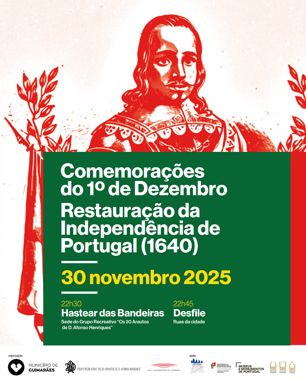 Os 20 Arautos de D. Afonso Henriques evocam a Restauração da Independência de Portugal