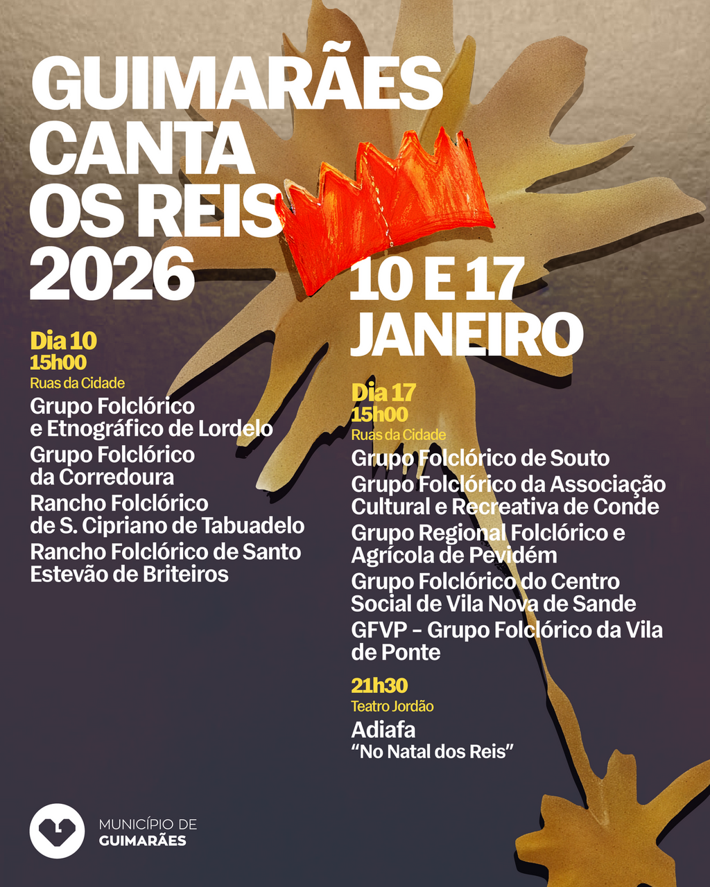 Os Reis cantam em Guimarães: tradição sai à rua e sobe ao palco do Teatro Jordão