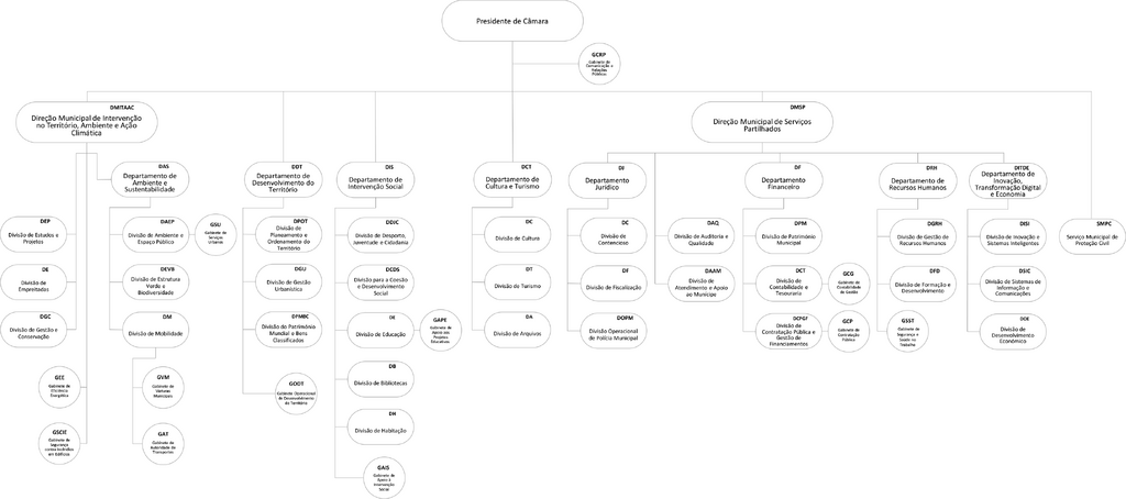 Organograma Municipal de Guimar&atilde;es (06/2024)
